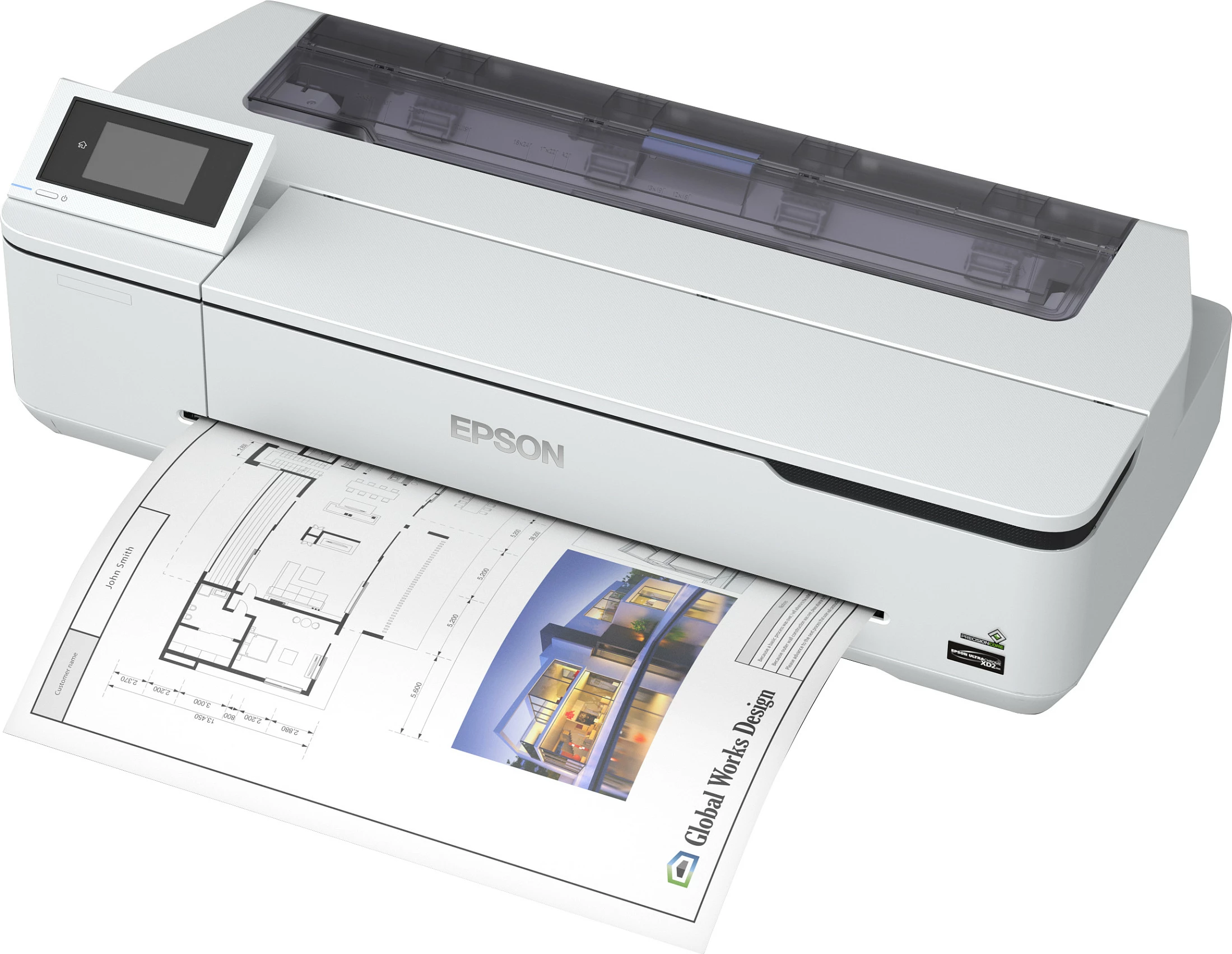 Printer i madh Epson SureColor SC-T3100N, format A1, Wi-Fi, ekran me prekje, i bardhë