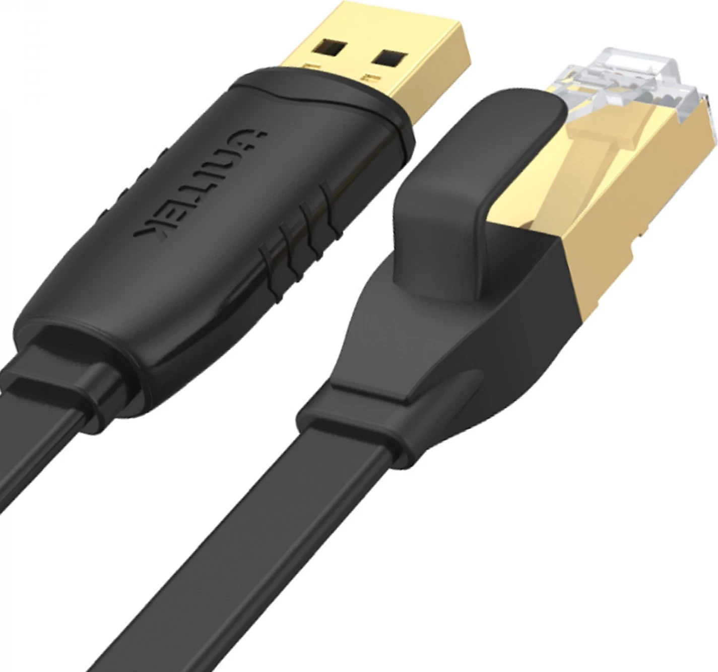 Kabllo Unitek RJ-45 në USB-A 1.8m, e zezë