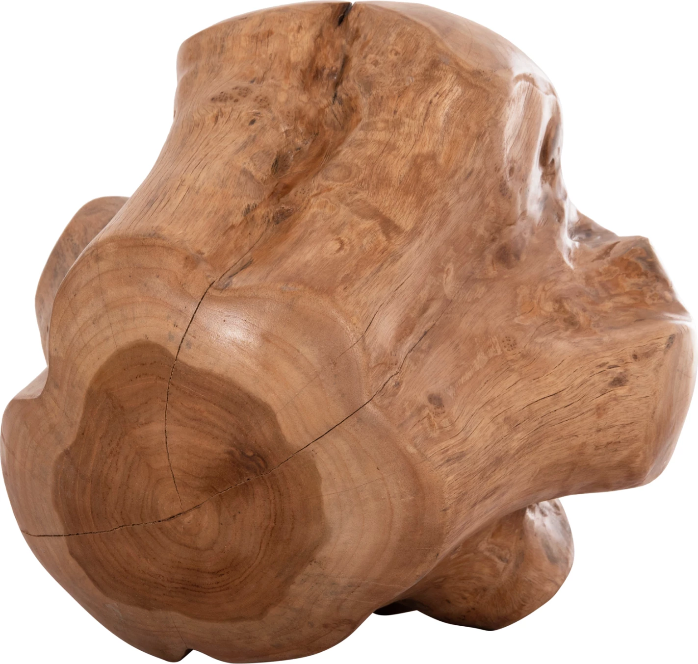 Dekor për dysheme CLEMOR, sferë prej druri tik, ngjyrë natyrale, Φ40cm