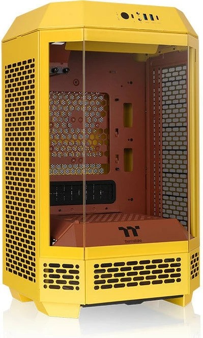 Kasë Thermaltake The Tower 250, Mini Tower, LCD Display, Butter Caramel, e verdhë