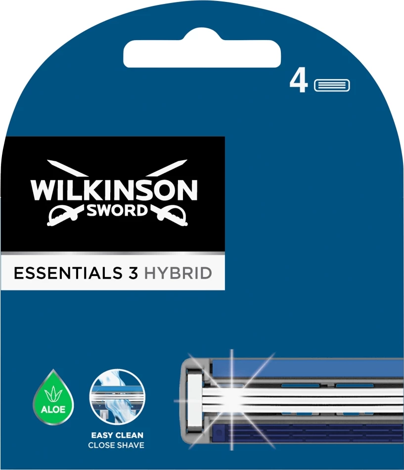 Rezerva për brisk Wilkinson Essentials 3 Hybrid Blade për burra 4 copë