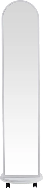 Pasqyrë dyshemeje rrotulluese me rafte, ngjyrë e bardhë, Espero, 34x170cm