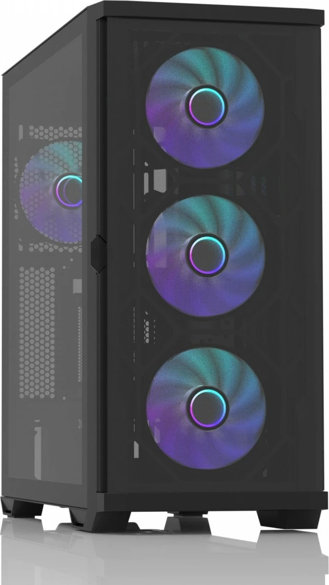 Kasë Zalman Z10 DUO, ATX Mid Tower, 4 ventilatorë Infinity Mirror, e zezë