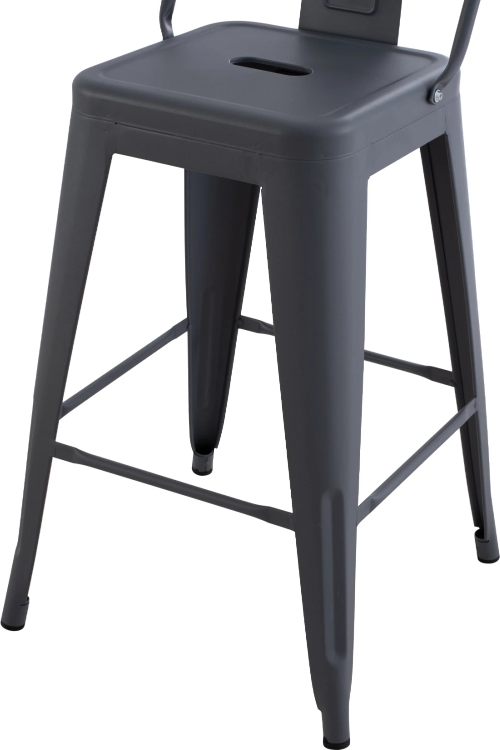 Karrige për bar Melita, lartësi mesatare, metalike, ngjyrë gri, FH8574.10, 42x42x98 cm