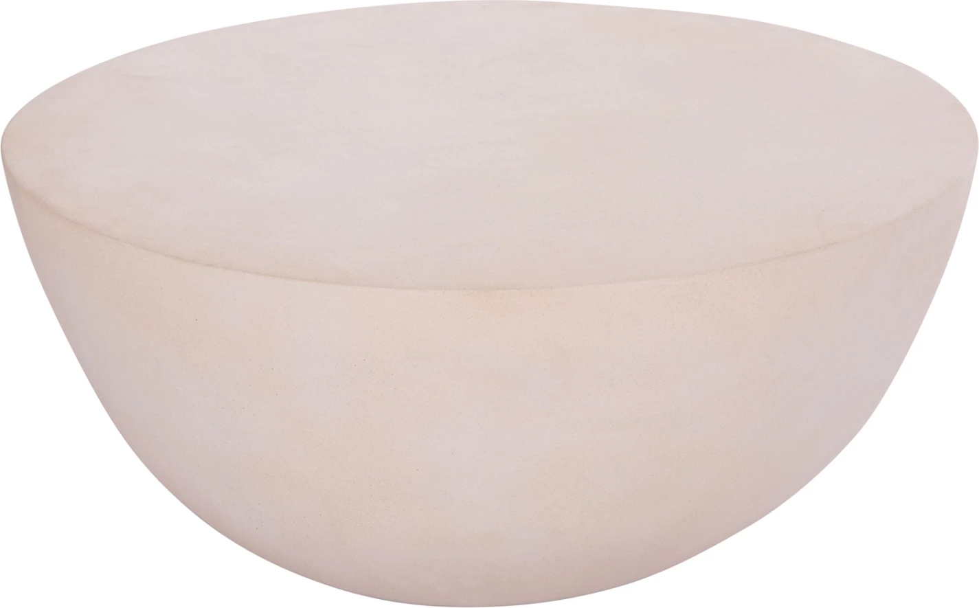 Tavolinë kafeje rrethore ALLAN, fibër-cement, bezhë e çelët, FH18162.02, 92x49cm