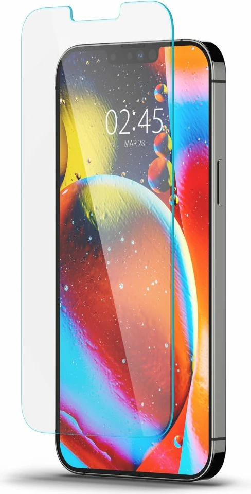 Mbrojtës ekrani xham i kalitur, Spigen Glas.tR Slim, 0.2 mm 9H, për iPhone 13/13 Pro/14/16e, set me kit instalimi