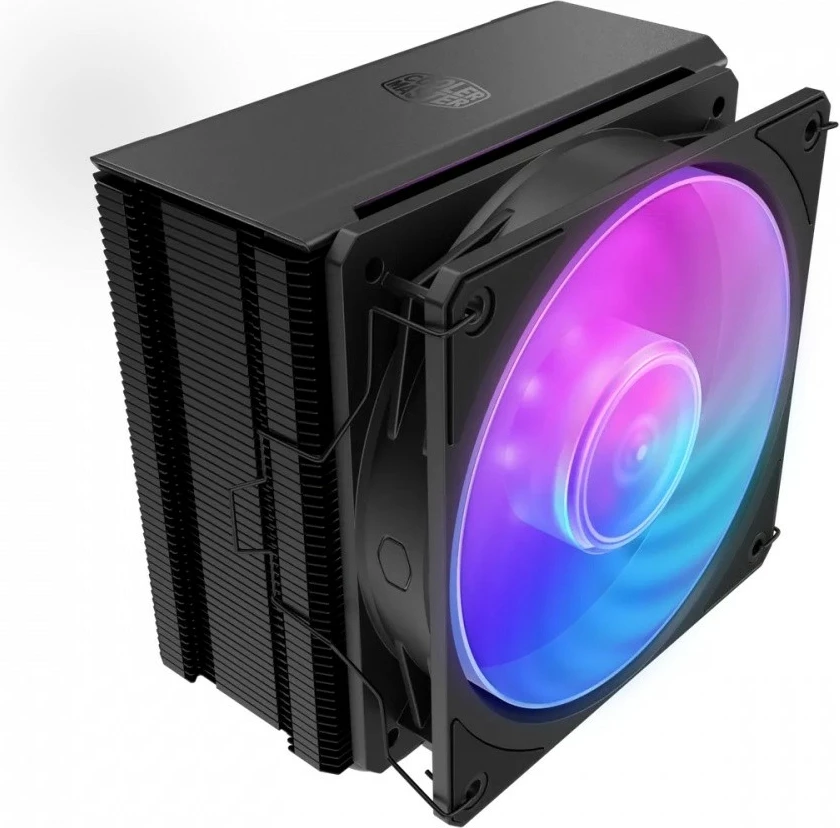 Ftohës procesori, Cooler Master, Hyper 212 3DHP Black ARGB MAY-T2HP-217PA-R1, 120mm, 2 heatpipe, ARGB, PWM, i pajtueshëm LGA1700/AM5, e zezë