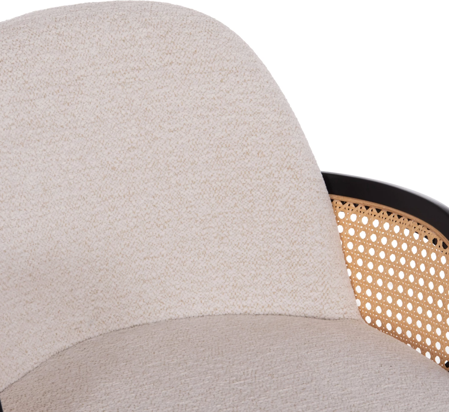 Karrige për bar rrotulluese BECKER, dru i zi, stof ecru, set prej 2 copë, 50x52x100cm