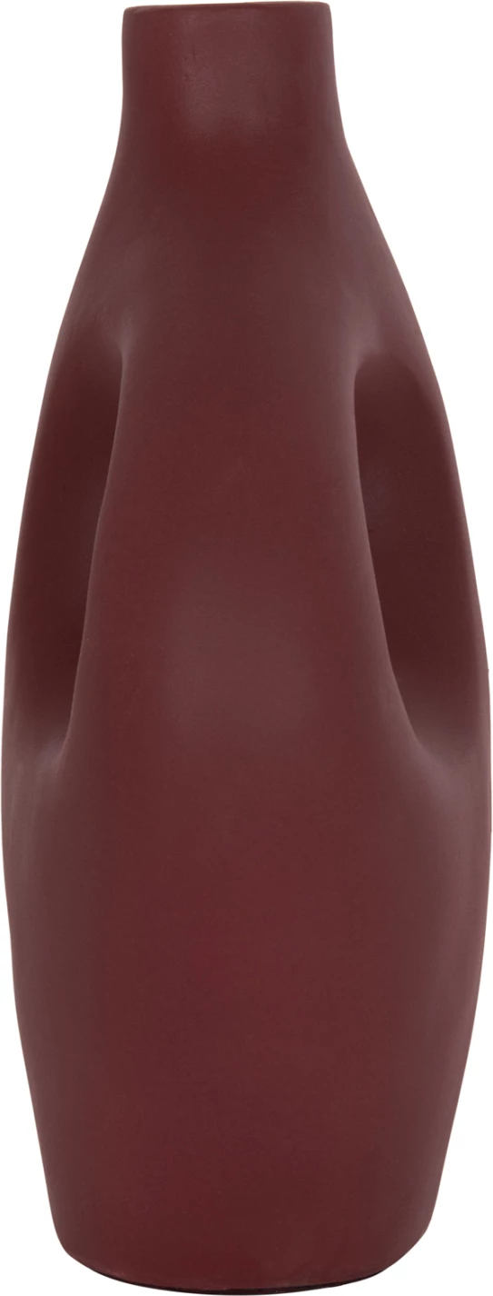 Vazo dekorative tavoline FLIKER, terrakotë, ngjyrë e kuqe e errët, FH4666.03L, 22.5x12x30cm