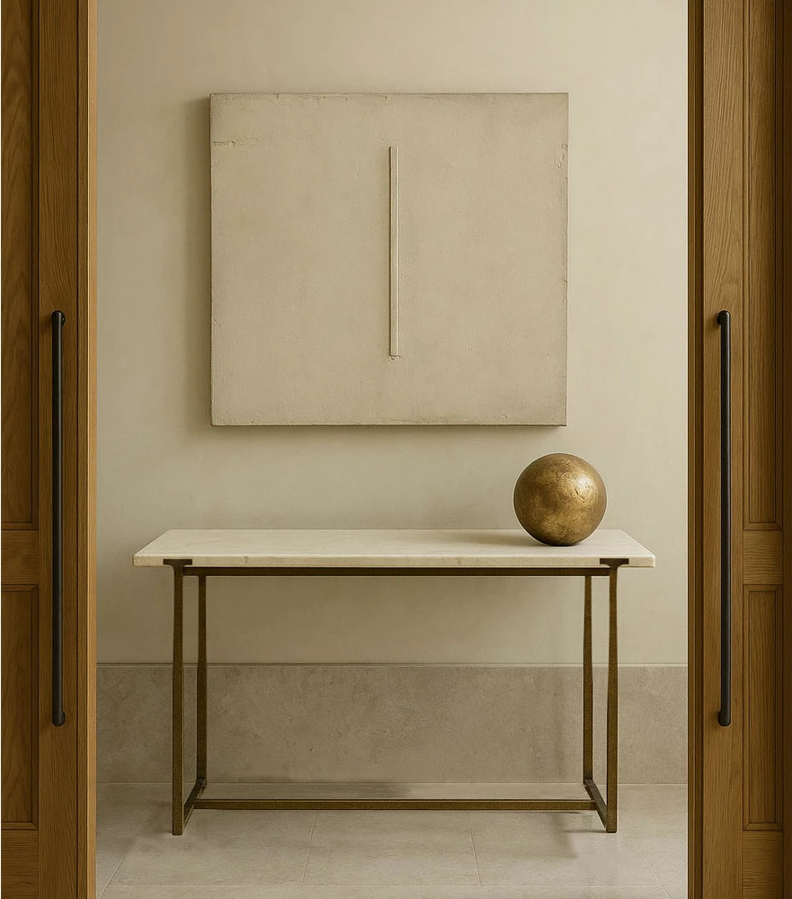 Konsol Bakari, e bardhë, 122x41x79