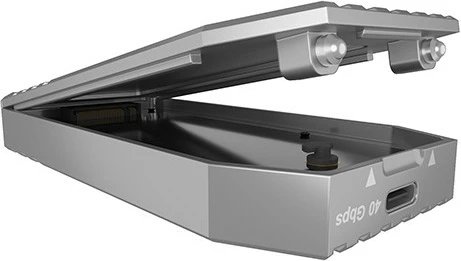 Kasë IcyBox IB-1919M-C42 për NVMe M.2 2280, USB4 Type-C, Argjend