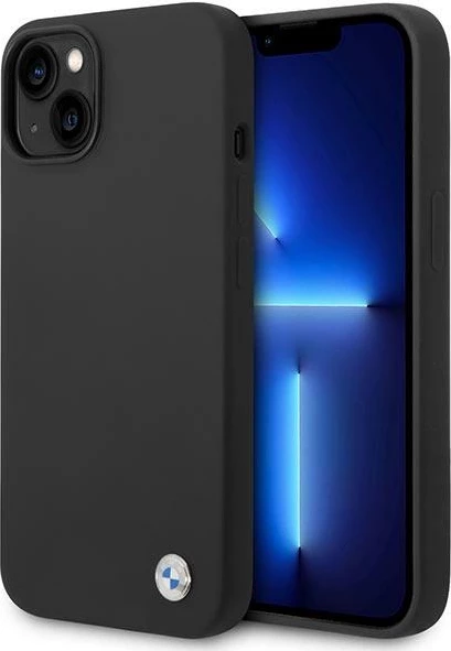 Mbështjellës BMW BMHCP14MSILBK për iPhone 14 Plus 6.7", silikon, e zezë