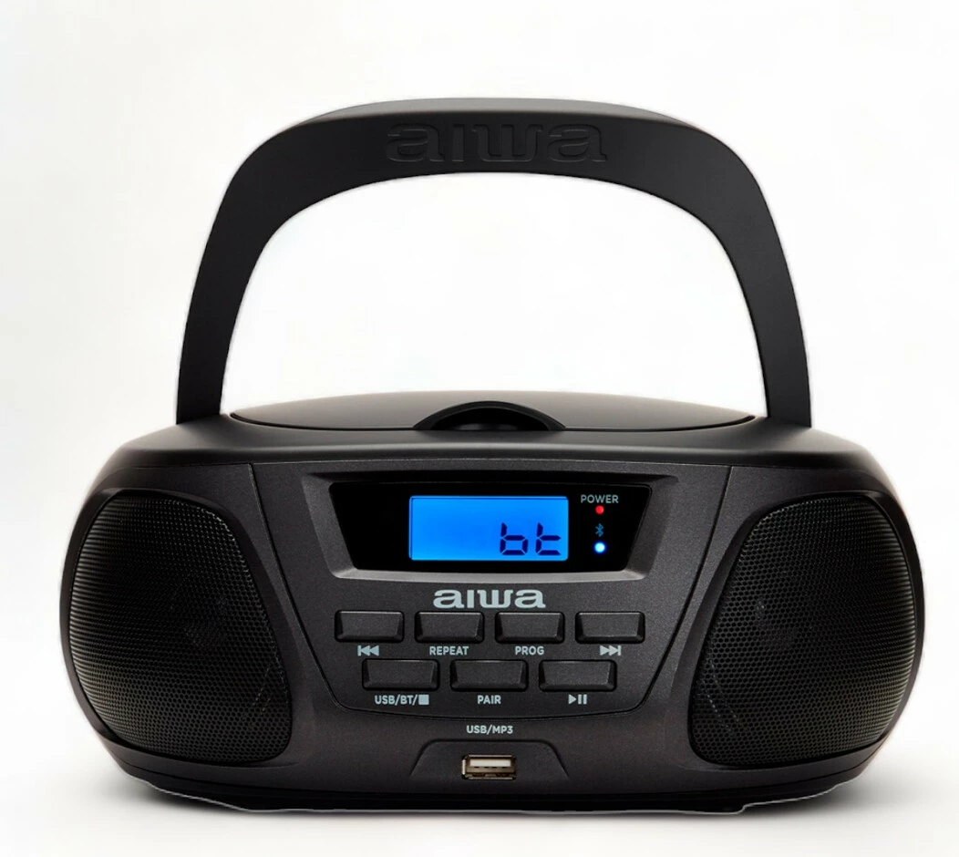 Radio Boombox Portativ me Bluetooth, CD dhe MP3 AIWA BBTU-300BKMKII (Zezë)