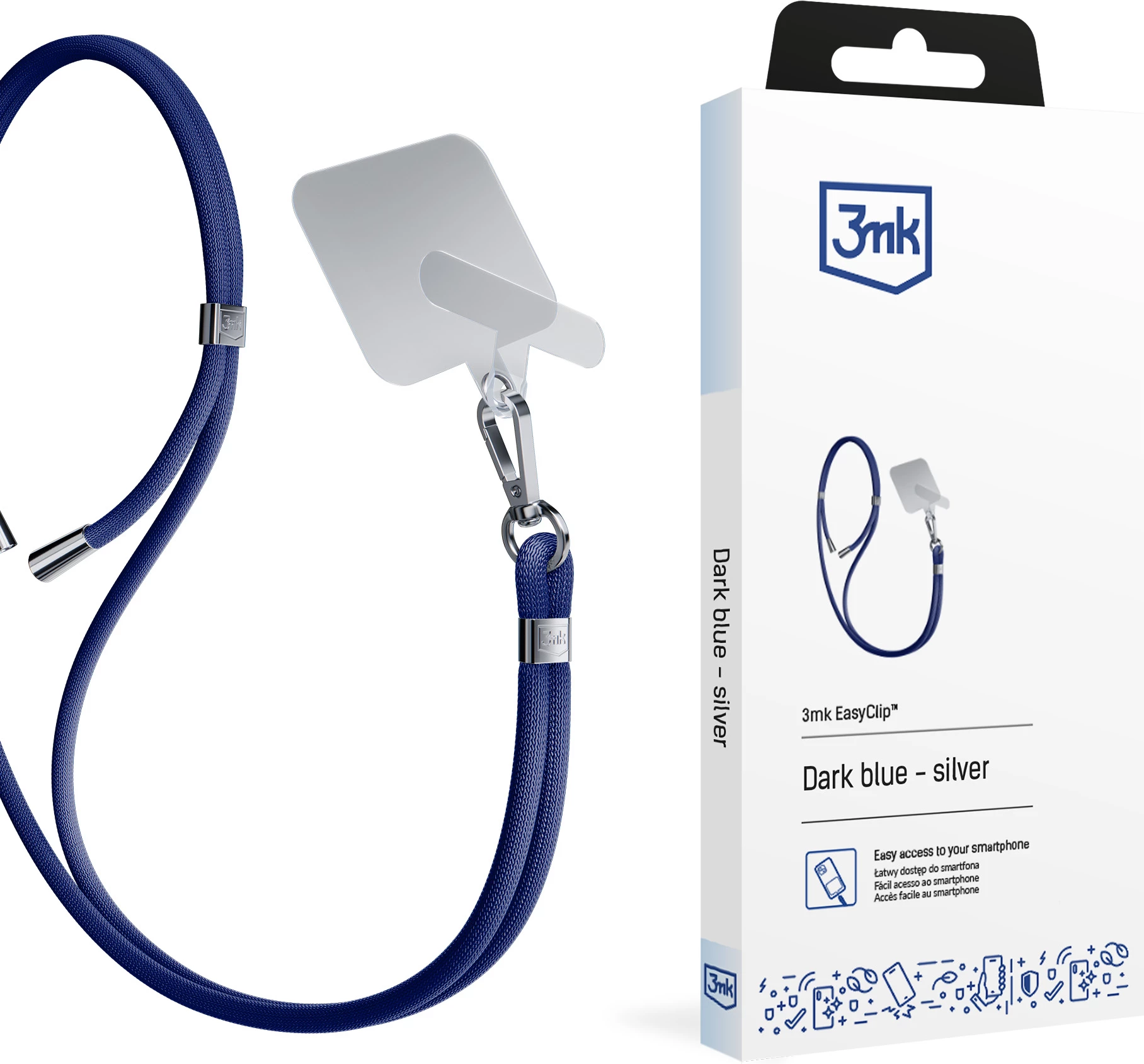 Litar për celular 3mk EasyClip, i kaltër