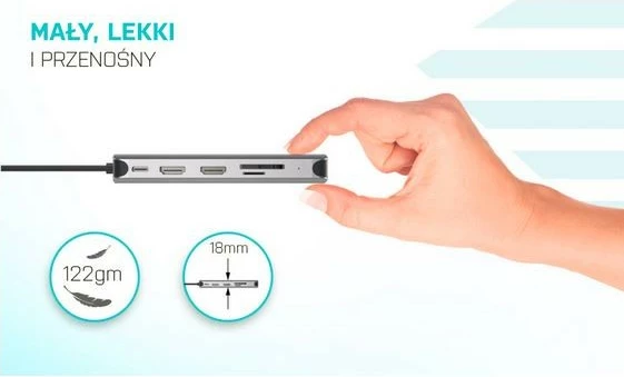 Docking station i-tec CANANOTDOCKPD, 3x Display, USB 3.0/USB-C/Thunderbolt, LAN, Power Delivery 100W, Argjend