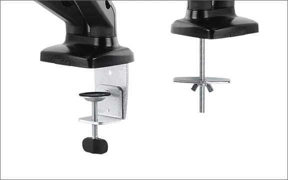 Mbajtëse tavoline për 2 monitorë ICYBOX IB-MS304-T deri 32\", VESA 75x75/100x100, me gas spring, e zezë