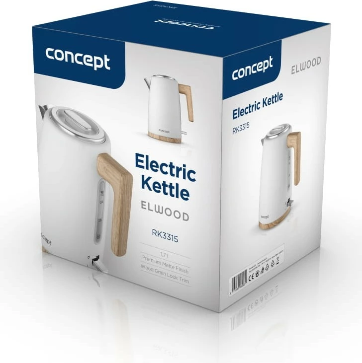 Ibrik elektrik Concept RK3315, 1.7L, Bardhë