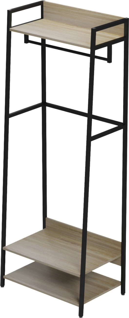 Mobilje hyrëse, gardërobë e hapur, ARANJA FH18085, metal-melaminë, 64x40x169 cm