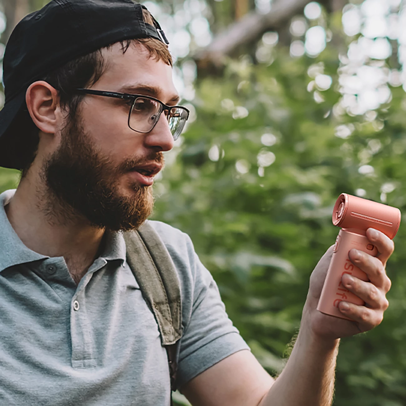 Ventilator dore Jisulife Life9, 5000mAh, USB-C, Rozë