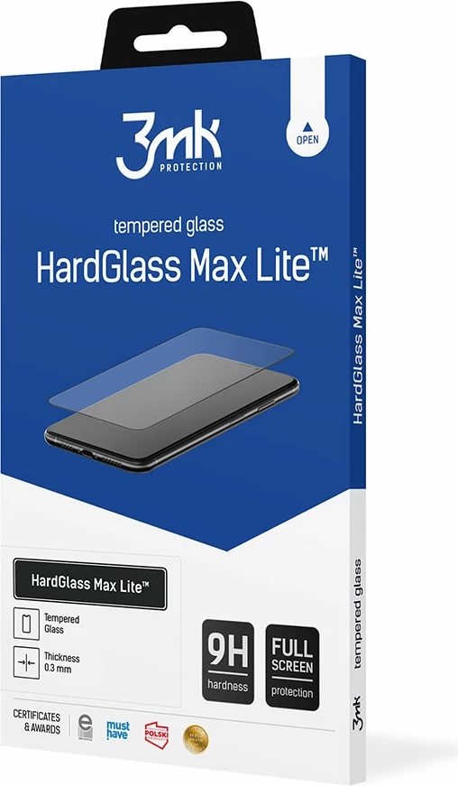 Xham mbrojtës 3mk HardGlass Max Lite për Google Pixel 8, 0.3mm, 9H, i zi