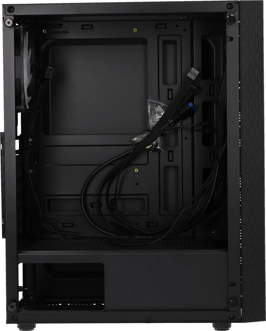 Kasë Gembird Fornax 2500 RGB Midi Tower, Tempered Glass, e zezë