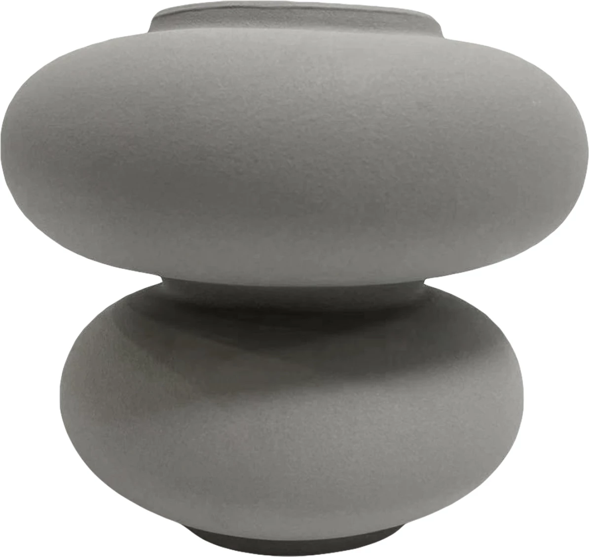 Dekor tavoline prej qeramike, ngjyrë gri mat, FH4629.03, Φ18x17H cm