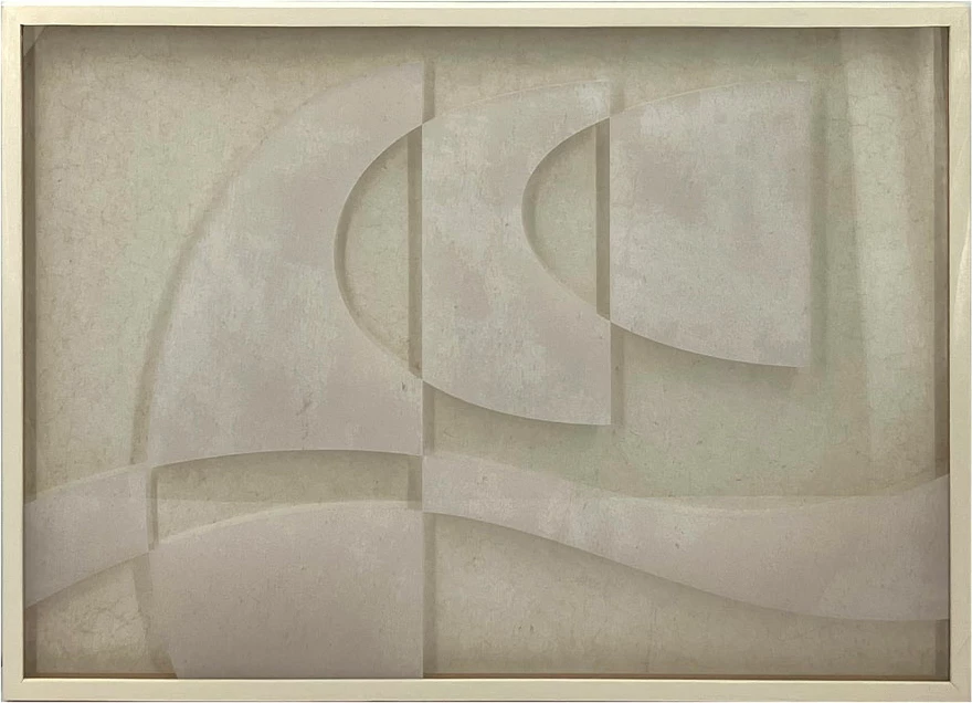 Pikturë dekorative Airy Shadows, dru, bezhë, 70x50x3cm