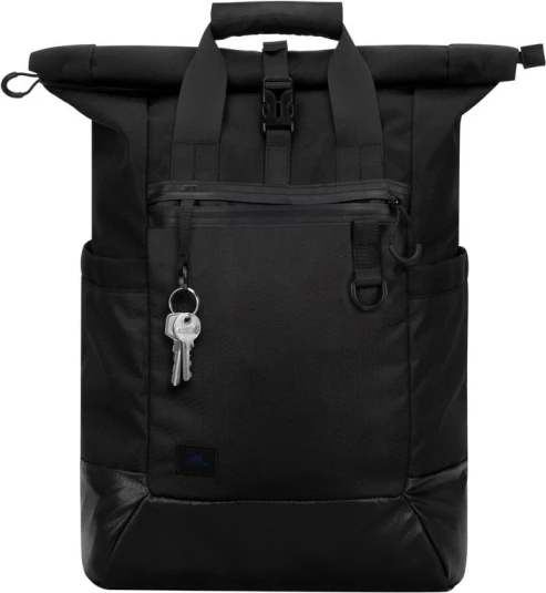 Çantë shpine RIVACASE 5321 ECO 25L për laptop deri 15.6\", roll-top, waterproof, e zezë