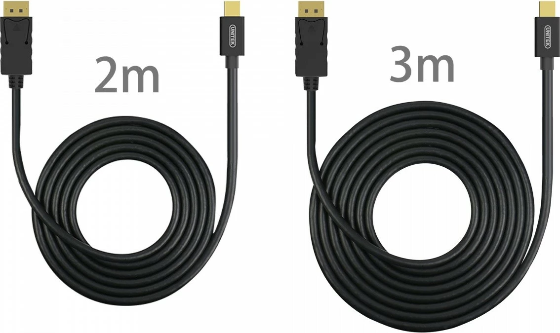 Kabllo Unitek Y-C611BK Mini DisplayPort në DisplayPort, 2m, e zezë