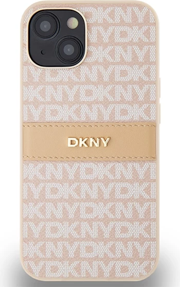 Mbështjellës DKNY Mono Stripe & Metal Logo për iPhone 15/14/13, Rozë