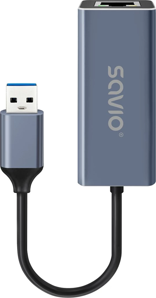 Adapter rrjeti SAVIO AK-83, USB Type-A në RJ-45, i zi