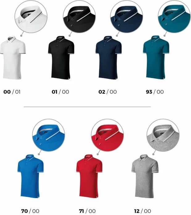 Polo maicë Malfini për meshkuj, blu