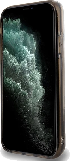 Mbështjellës Karl Lagerfeld Liquid Glitter Choupette për iPhone 11/XR, Transparent, Silver