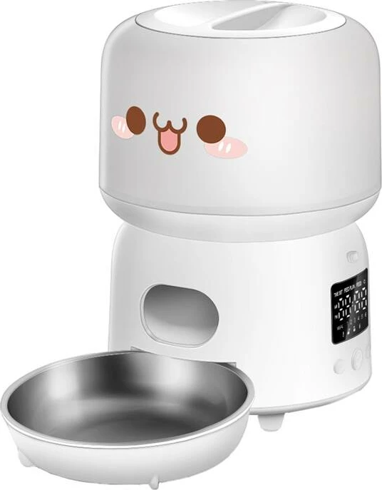 Shpërndarës automatik ushqimi për kafshë Rojeco RWSQQBAJO-3L, 3L, i bardhë