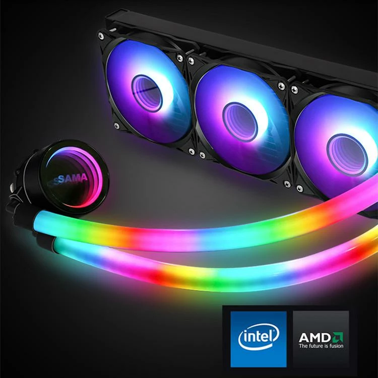 Ventilator Ftohës Me Ujë Për Kompjuter SAMA PS360mm black (Zezë)