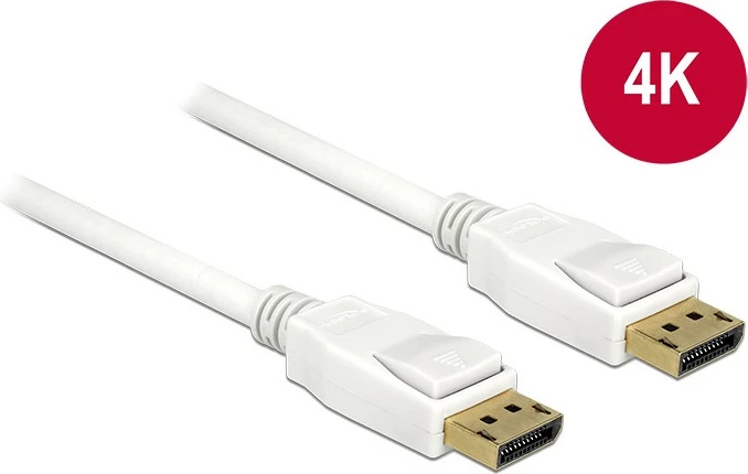 Kabllo DisplayPort DeLOCK 2m, 1.2a, 3840x2160, e bardhë