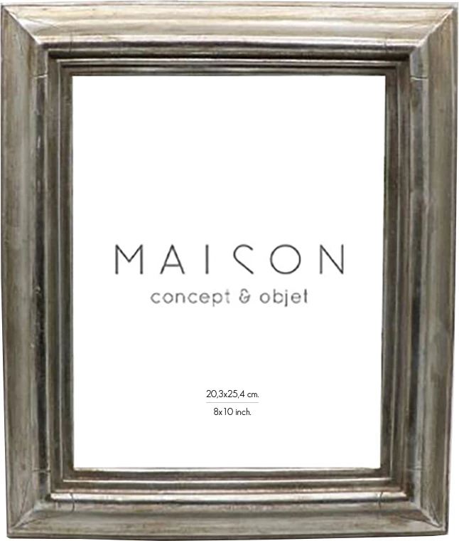 Kornizë fotoje Remel, polirezine, ngjyrë argjendi, xham, 28x3x33 cm