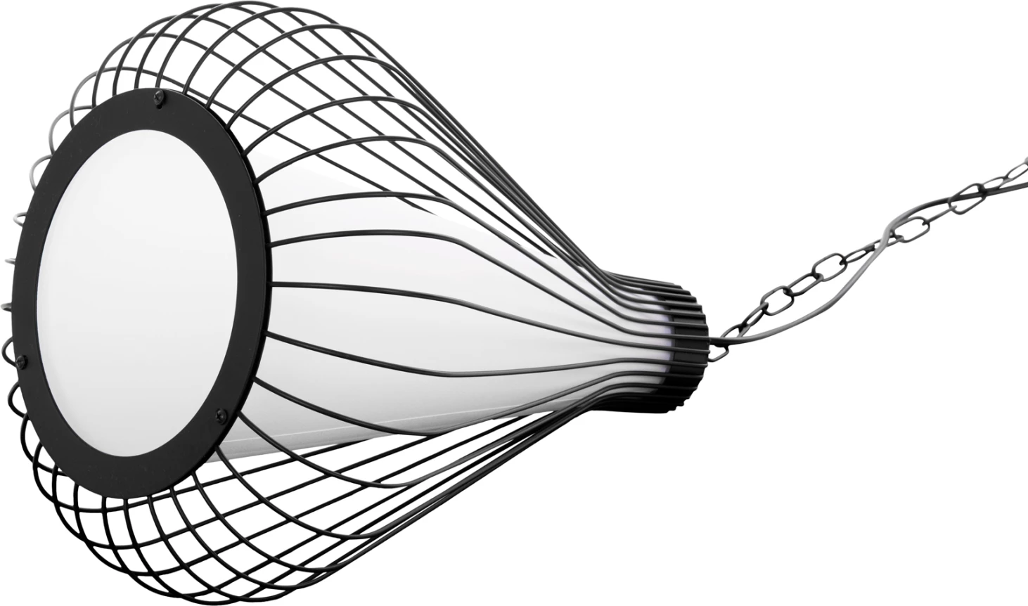 Llambë varëse tavani, kapak metali i zi, FH4074, Φ33x141H cm