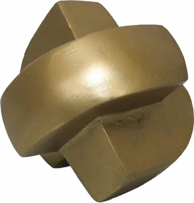 Dekor BRONTIE, nyje, alumin, ngjyrë ari, 13x13x13 cm