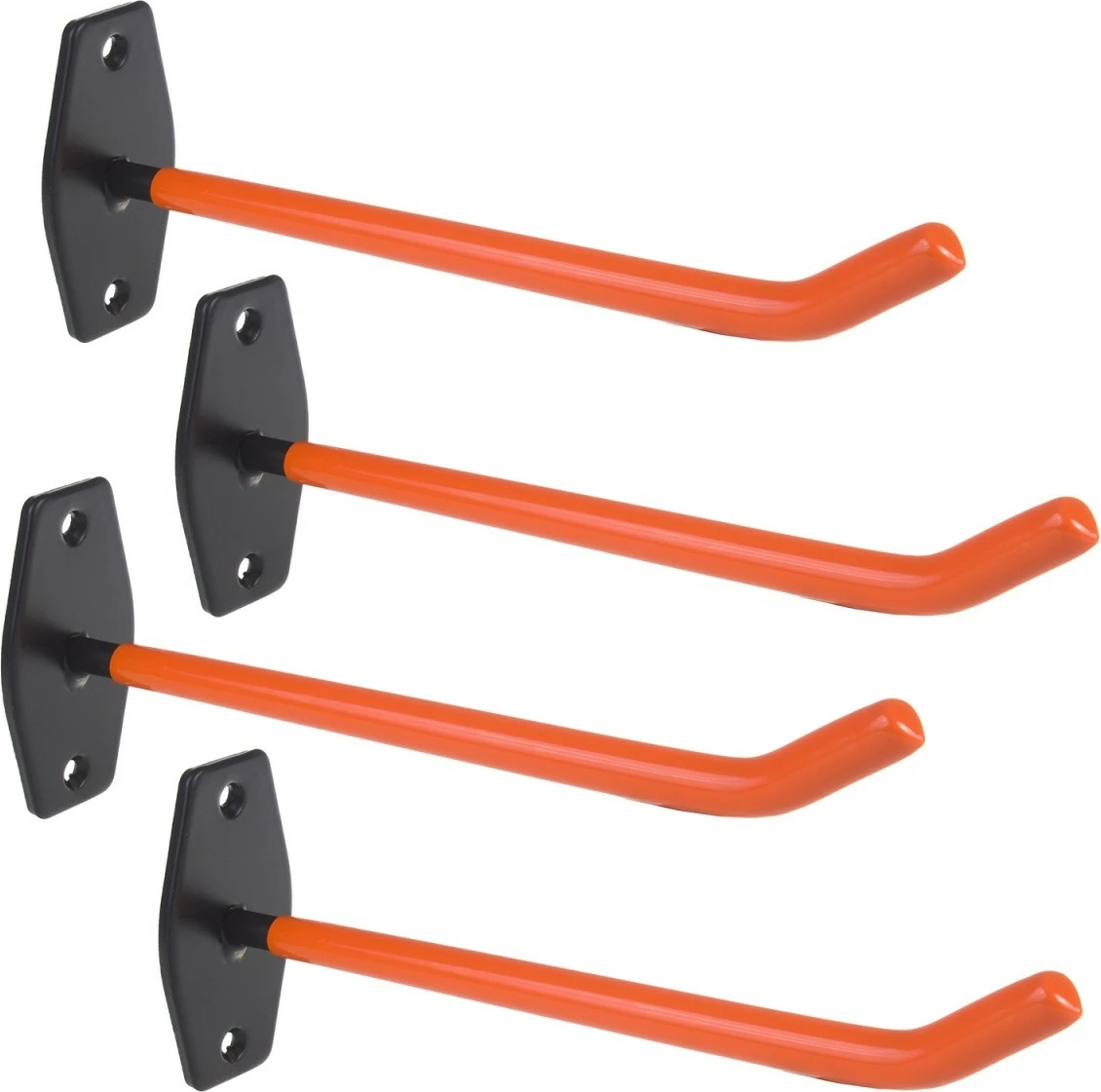 Komplet 4 mbajtëse muri Maclean MC-437, 27 cm, 60 kg, zezë/portokalli