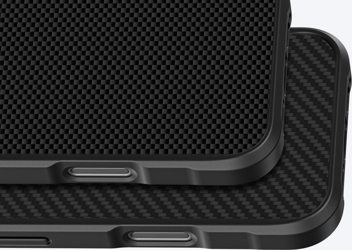 Mbështjellës AmazingThing Titan Max për iPhone 16 Plus, 1500D fibra aramidi, zi