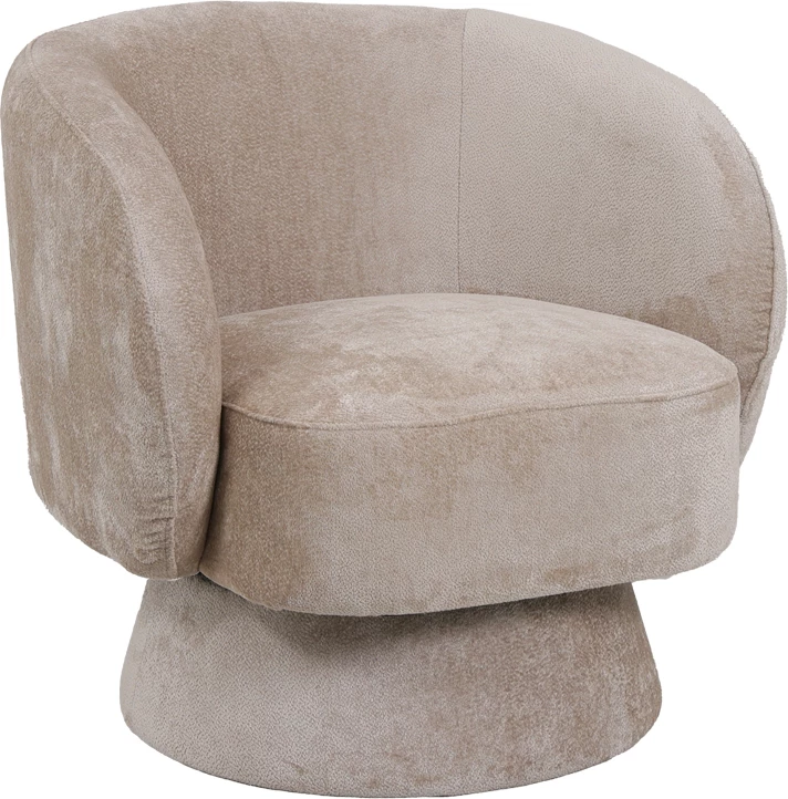 Karrige rrotulluese kreslo, stof krem, 78x81x77cm