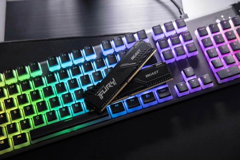 RAM Memorje Kingston Fury Beast KF436C18BBK2, DDR4 32GB (2x16GB) 3600MHz CL18, DIMM, e zezë