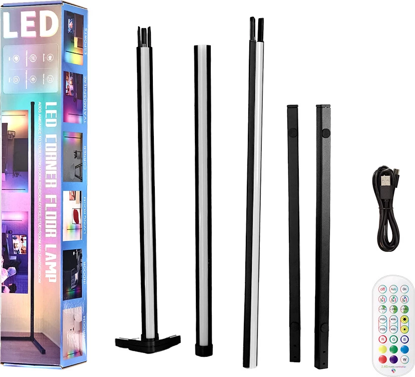 Llambë dyshemeje TRIBE, RGB, 40x40x142 cm