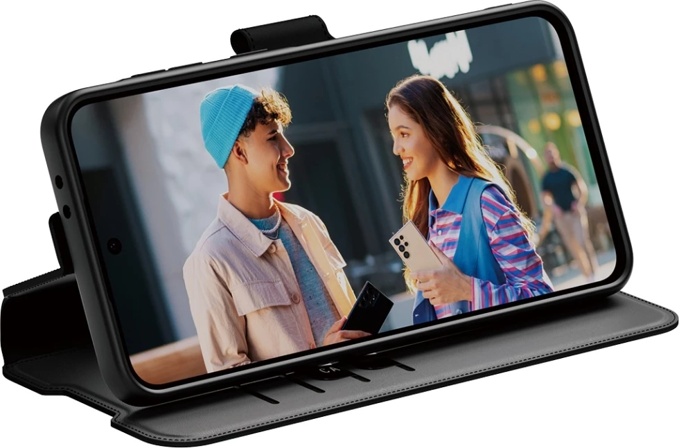 Mbështjellës PanzerGlass CARE Feature Wallet Kickstand për Samsung Galaxy A36 5G, Zi