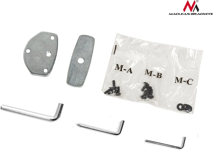 Mbajtës tavoline për dy monitorë Maclean MC-714, 13-27", alumin, zi/argjendtë