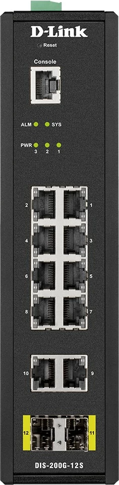Switch industrial D-Link DIS-200G-12S, 12 porta, Layer2, Gigabit, i zi