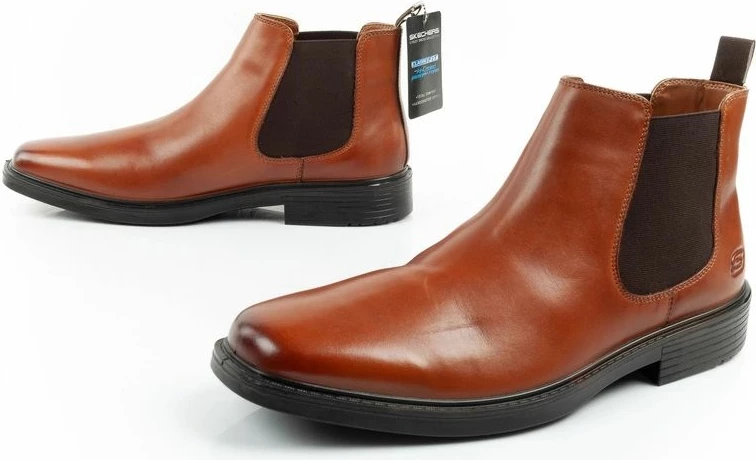 Çizme chelsea për meshkuj Skechers, kafe