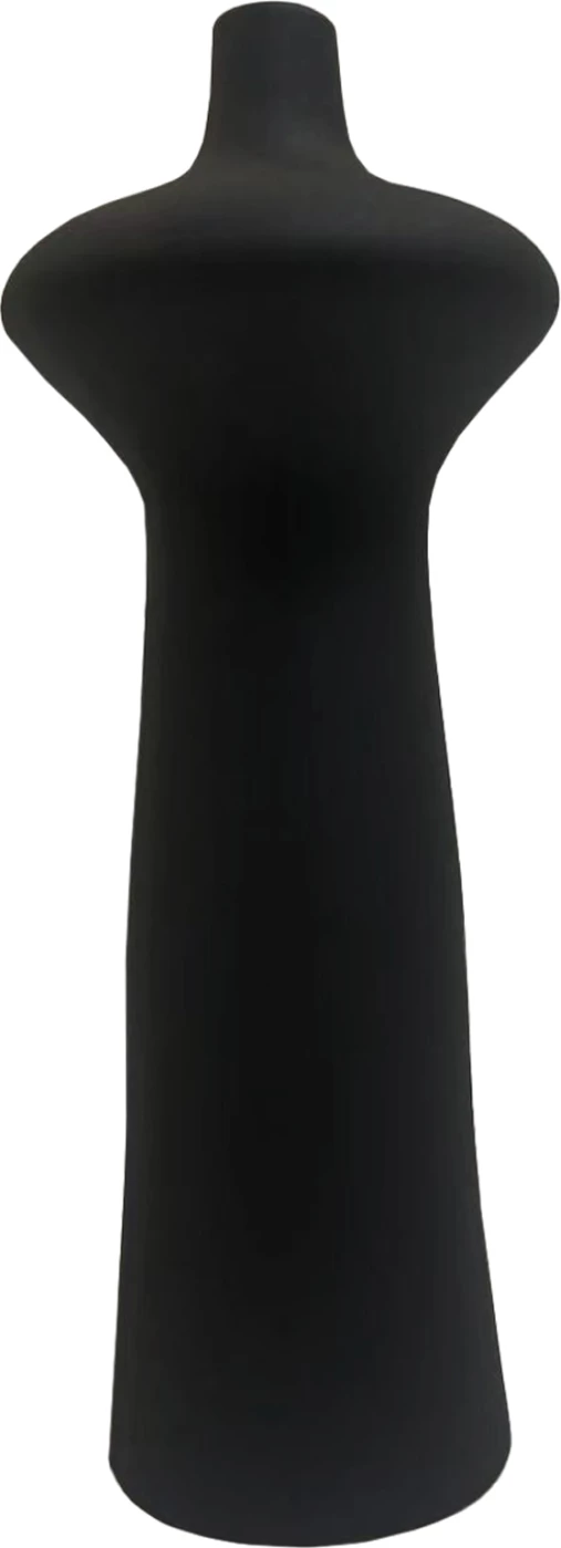 Dekor tavoline prej qeramike, ngjyrë e zezë matte, FH4636.02, Φ18,8x50H cm