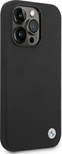 Mbështjellës BMW BMHCP14XSILBK për iPhone 14 Pro Max 6.7", silikon, i zi